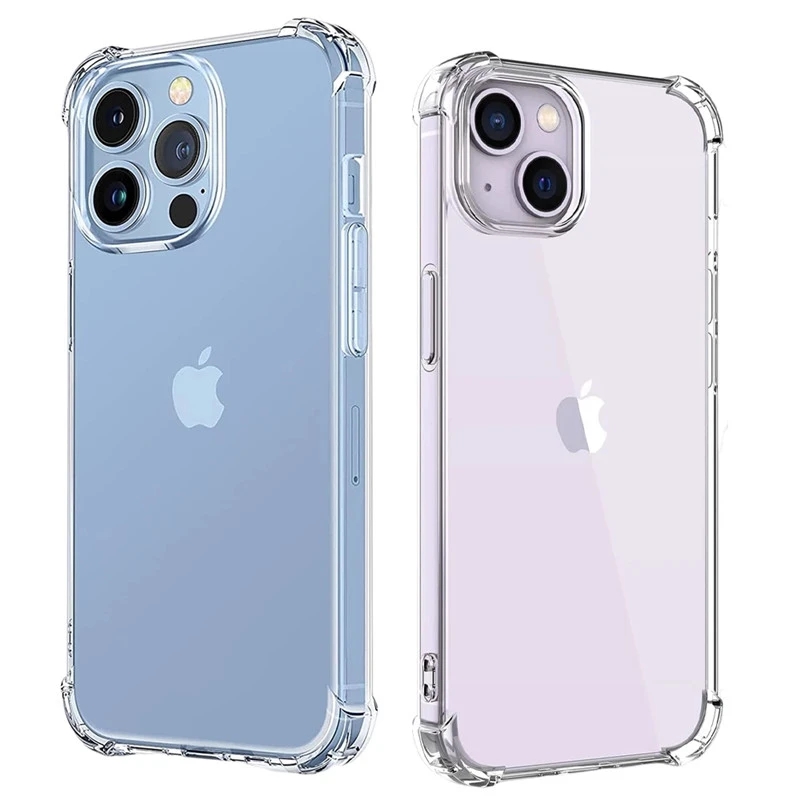 Tech Accessories Apple - حافظة هاتف شفافة مقاومة للصدمات لهاتف