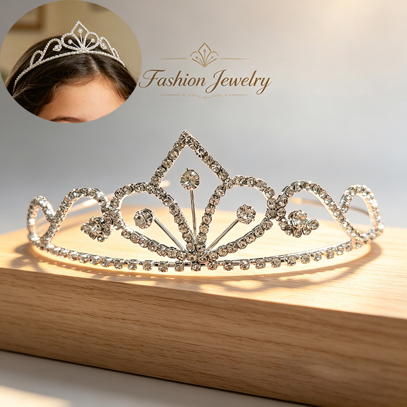 تاج زفاف فضي اللون مرصع بالأحج - مراجعة Tech Accessories For Women وسعره