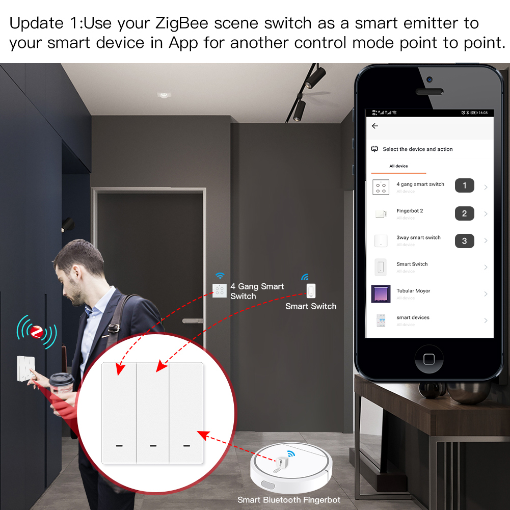 MOES Tuya ZigBee المشهد التبدي - مراجعة Power Bank Wireless وسعره