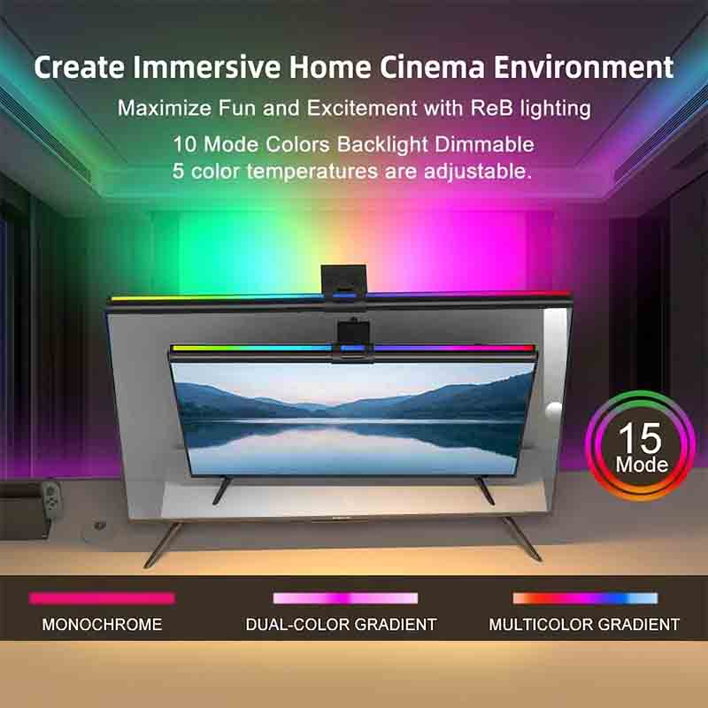 إضاءة RGB بطول 60/80 سم، شريط  - مراجعة Monitor Light Bar وسعره