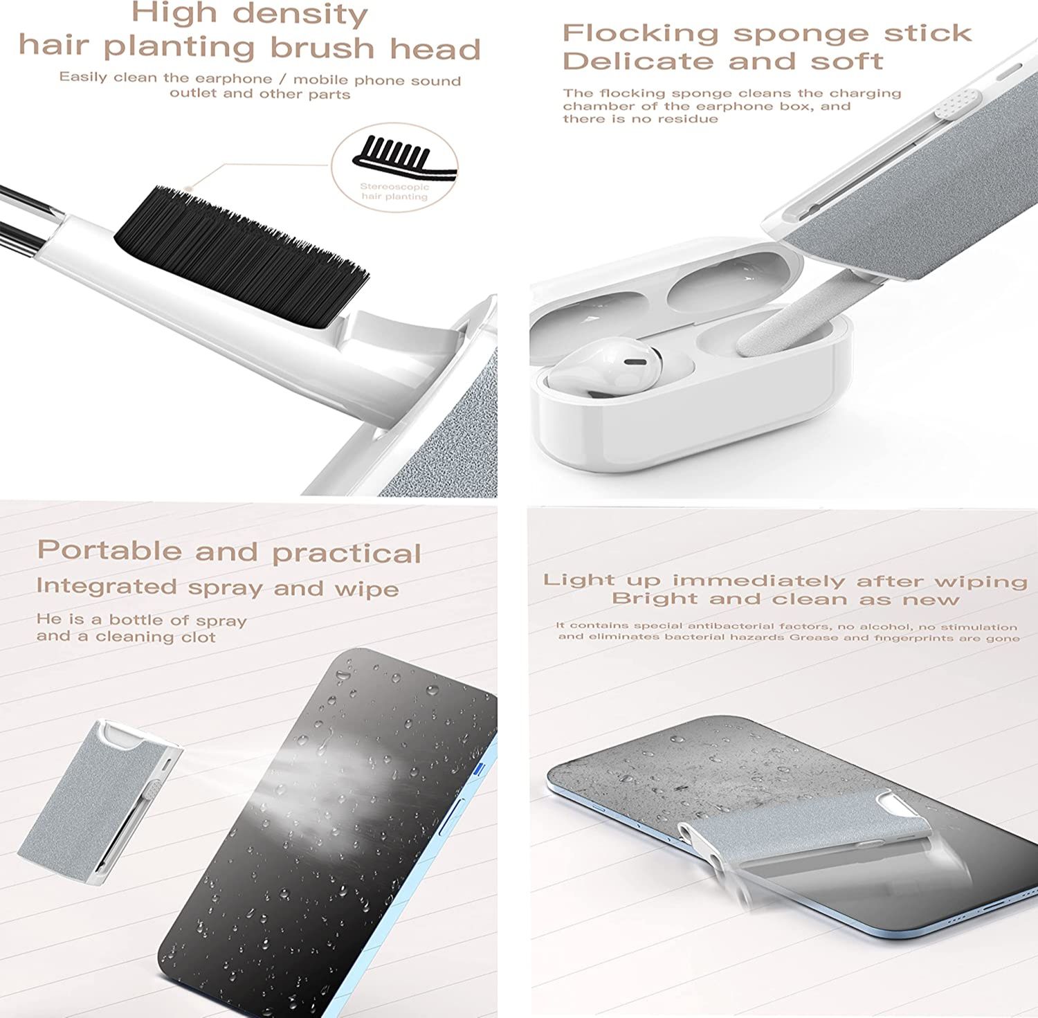 5 في 1 سماعة فرشاة تنظيف عدة ه - مراجعة Power Bank Wireless وسعره