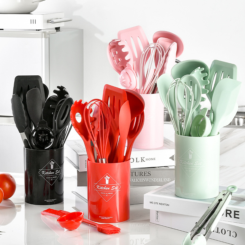 12 قطعة سيليكون أواني الطبخ غي - مراجعة Hi Tech Kitchen Accessories وسعره